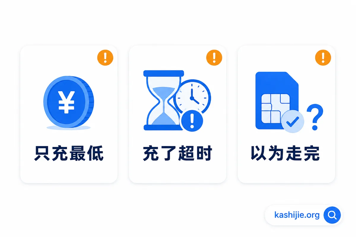 流量卡首充最常见的三个误判：只充最低、充了超时、以为走完 - kashijie.org