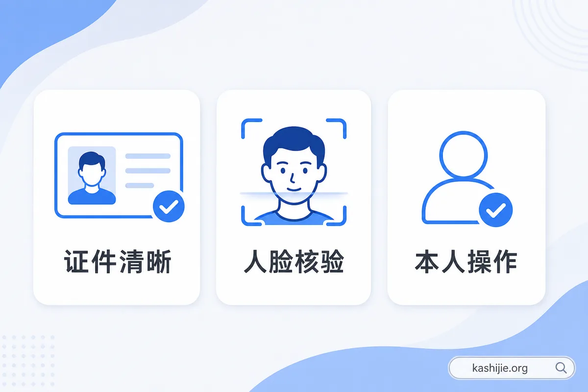 流量卡实名认证三个要点：证件清晰、人脸核验、本人操作 - kashijie.org